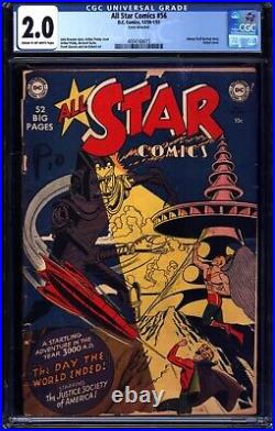 All Star Comics #56 DC Comics 1950 Golden Age Cgc 2.0 Graded