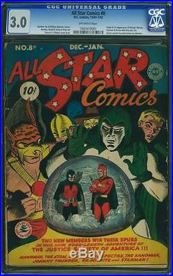 All Star Comics #8 CGC 3.0 DC 1941 1st Wonder Women! Key Golden Age! Cm bonus