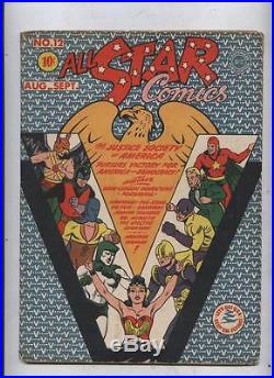 All Star comics12 JSA Batman Dc golden age comic Classic V for Victory cover