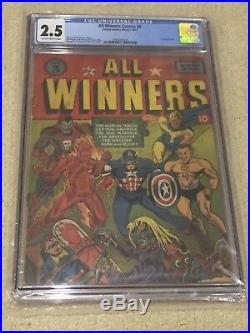 All Winners Comics 3 CGC 2.5 (Classic Golden Age from 1941!)