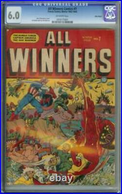 All Winners Comics #7 Cgc 6.0 Ow Pages // Billy Wright Pedigree Golden Age