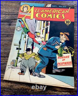 All-american Comics #60 Green Lantern High Grade Raw Golden Age Comic Book
