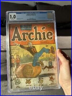 Archie Comics #1 CGC 1.0 1942, Beautiful Cover/Rare! Golden Age Key