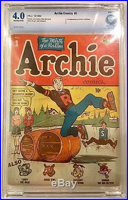 Archie Comics #1 Golden Age 4.0 Unrestored CBCS (LIKE CGC) MLJ Rare