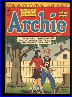Archie Comics #27 VG+ 4.5 Musclebound Madness! Golden Age Cartoon Comic