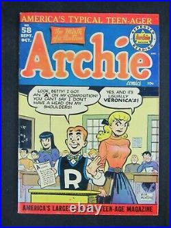 Archie Comics #58 (1952) Golden Age GGA Cover Nice VG+ 4.5 WP683