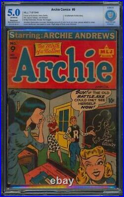 Archie Comics #9 (1944)? CBCS 5.0 Restored? Rare Golden Age MLJ Comic