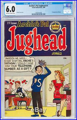 Archie's Pal Jughead #1 CGC 6.0 1949 1st Moose! Key Golden Age! K10 199 cm