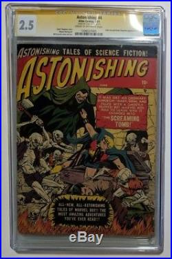 Astonishing #4 (1951) CGC 2.5 Stan Lee Signed First Appearance Golden Age Horror