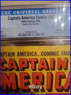 Atlas Captain America Comics #78 last Golden Age issue 1954 CGC 2.5 golden age
