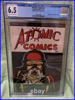 Atomic Comics #1 CGC 6.5 Detective Comics #8 Cover Swipe Rare Golden Age 1946