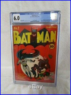 BATMAN #2 CGC 6.0 Summer 1940 Golden Age Comic / GREAT INVESTMENT