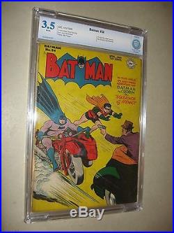 Batman 34 (dc Comics 1946) Robin, Penguin & Joker Cbcs 3.5 (vg-) Golden Age