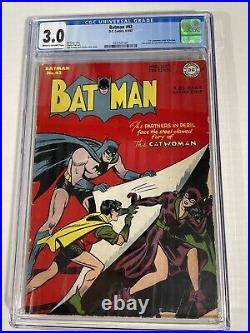 BATMAN #42 CGC 3.0 1947 Golden Age 1ST Catwoman Cover In Batman #14 COVER SWIPE