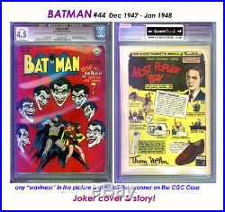 BATMAN # 44 CGC 4.5 CLASSIC GOLDEN AGE JOKER! BE$T on eBay! BID $376 or BUY $488