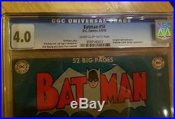 BATMAN 58 CGC 4.0 1950 PENGUIN cover DC COMICS Golden Age