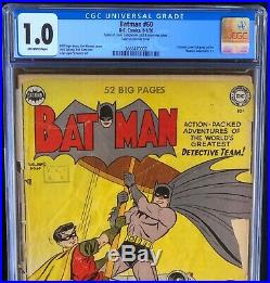 BATMAN #60 (DC 1950) CGC 1.0 OW ONLY 77 in CENSUS! Golden Age