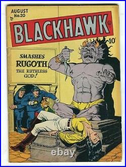 BLACKHAWK COMICS #20 FN- Classic cover. Ward art