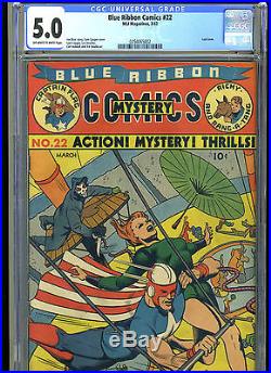 Blue Ribbon Comics #22, 3/1942, Mlj Magazines, Golden Age Comic, Cgc 5.0