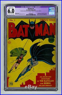 Batman #1 CGC 6.0 MEGA KEY OWithW 1st app JOKER & CATWOMAN Robin DC Golden Age