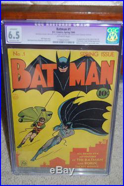 Batman #1 CGC 6.5 (R) DC 1940 Golden Age Holy Grail! 111 cm 5000+ feedback