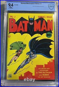 Batman #1 (Masterpiece Edition, 2000) CBCS 9.4 1940 Golden Age Reprint (cgc)