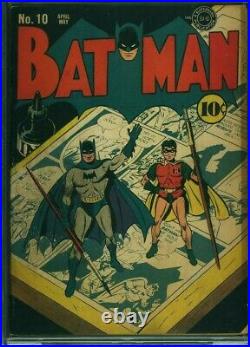 Batman #10 CBCS 4.5 VG+ Catwoman CGC Superman Artist-Fred Ray Golden Age 1942