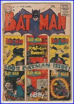 Batman #100, DC Golden Age Key, 1956, Moldoff