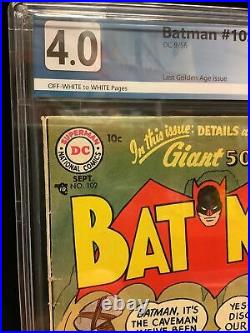 Batman #102 1956 Last Golden Age Issue. Graded 4.0