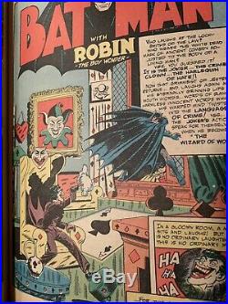 Batman #12 DC Golden Age 1942 Joker appearance 1st secret hangar (Batcave)