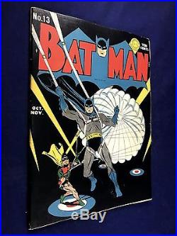 Batman #13 (1942 DC Comics) Robin appearance Golden Age NO RESERVE