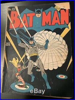 Batman #13 DC Golden Age 1942 Joker appearance NY Yankees Joe DiMaggio cameo