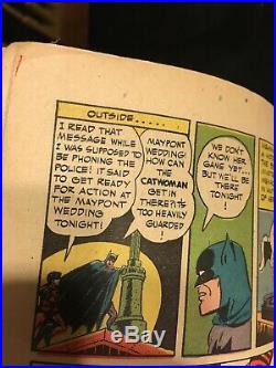 Batman 15 DC Golden Age 1943 Catwoman New Costume Detective WW II Incomplete