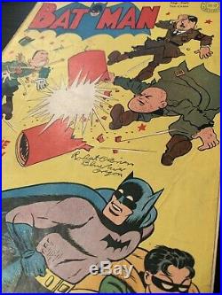 Batman #18 Golden Age DC Comics Hitler Mussolini Hirohito cover RARE HTF WW2