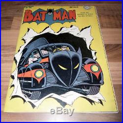 Batman 20 Golden age Joker story VGF 4.5 1st Batmobile Classic cover 1944