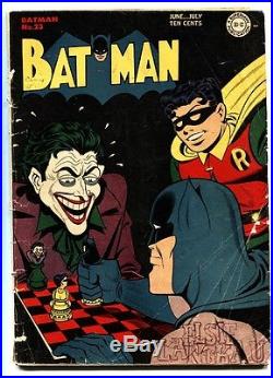 Batman #23 1944- classic JOKER cover- DC Golden Age-comic book