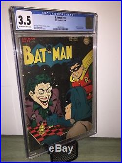 Batman 23 CGC 3.5 Joker Cover/Story Classic Golden Age DC 1944