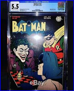Batman #23 CGC 5.5 GolDen Age DC 1944, Key Iconic Joker Cover