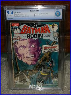 Batman #234 CBCS 9.4 DC 1971 1st Two-Face! Golden Age! Free CGC Mylar! E10 cm