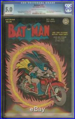 Batman #25 CGC 5.0 Only Golden Age Joker Penquin Team-Up 1944