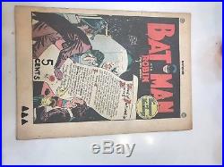 Batman #25 Coverless 1944 Only Joker/Penguin Team Up In Golden Age