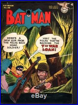 Batman #30-1945-wwii Soldier Cover-very Good Minus-dc Golden Age Vg