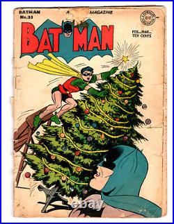 Batman #33 DC Comics 1946 Christmas Holiday Golden Age Robin Penguin Missing CF