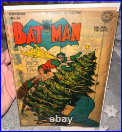 Batman #33 DC Comics 1946 Golden Age Christmas Coverless / Complete
