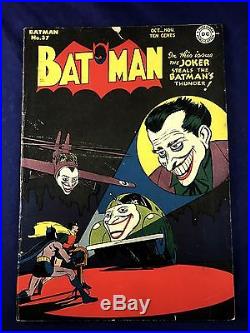 Batman #37 (1946 DC Comics) Joker Robin appearance Golden Age NO RESERVE