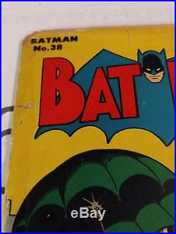 Batman #38 Golden Age Comic Priced To Sell! Incomplete Comic 40 of 52 pages