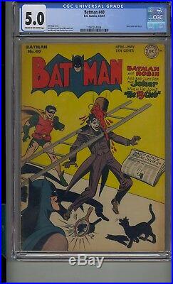 Batman #40 Cgc 5.0 Golden Age Joker Cover And Story