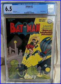 Batman #41 1st Science Fiction Sci-Fi Cover & Story Golden Age CGC 6.5 C/OW
