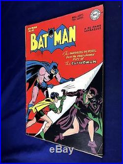 Batman #42 (1947 DC Comics) 1st Catwoman on Cover Golden Age NO RESERVE