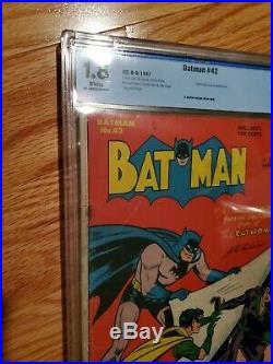 Batman #42 (1947) KEY Golden Age First Catwoman Cover 1.8 CBCS (not CGC)